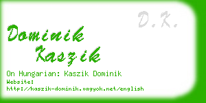 dominik kaszik business card